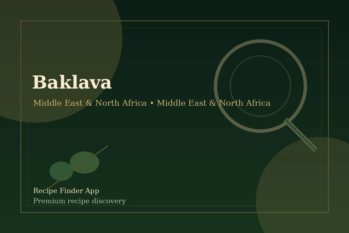 Baklava - Middle East & North Africa recipe image