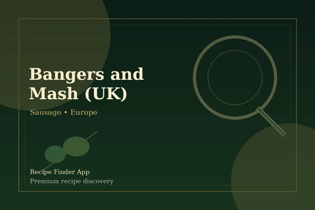 Bangers and Mash (UK) - Sausage recipe image