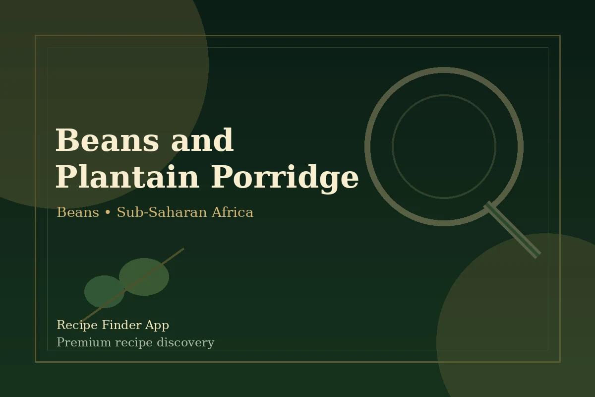 Beans and Plantain Porridge - Beans recipe image