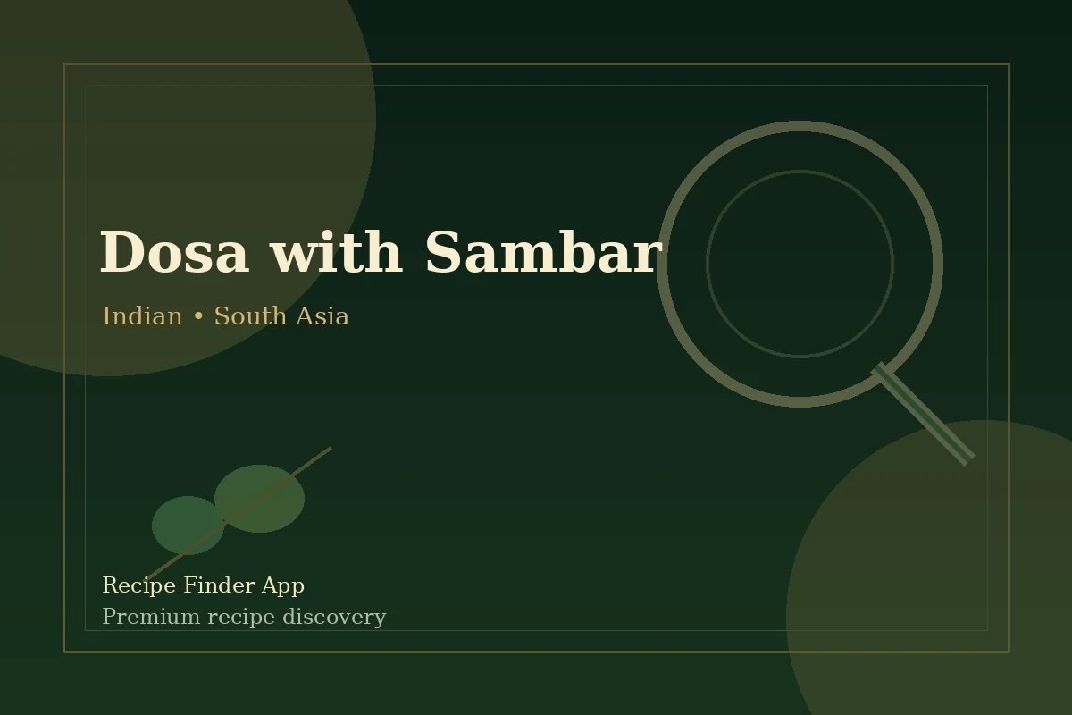 Dosa with Sambar - Indian recipe image