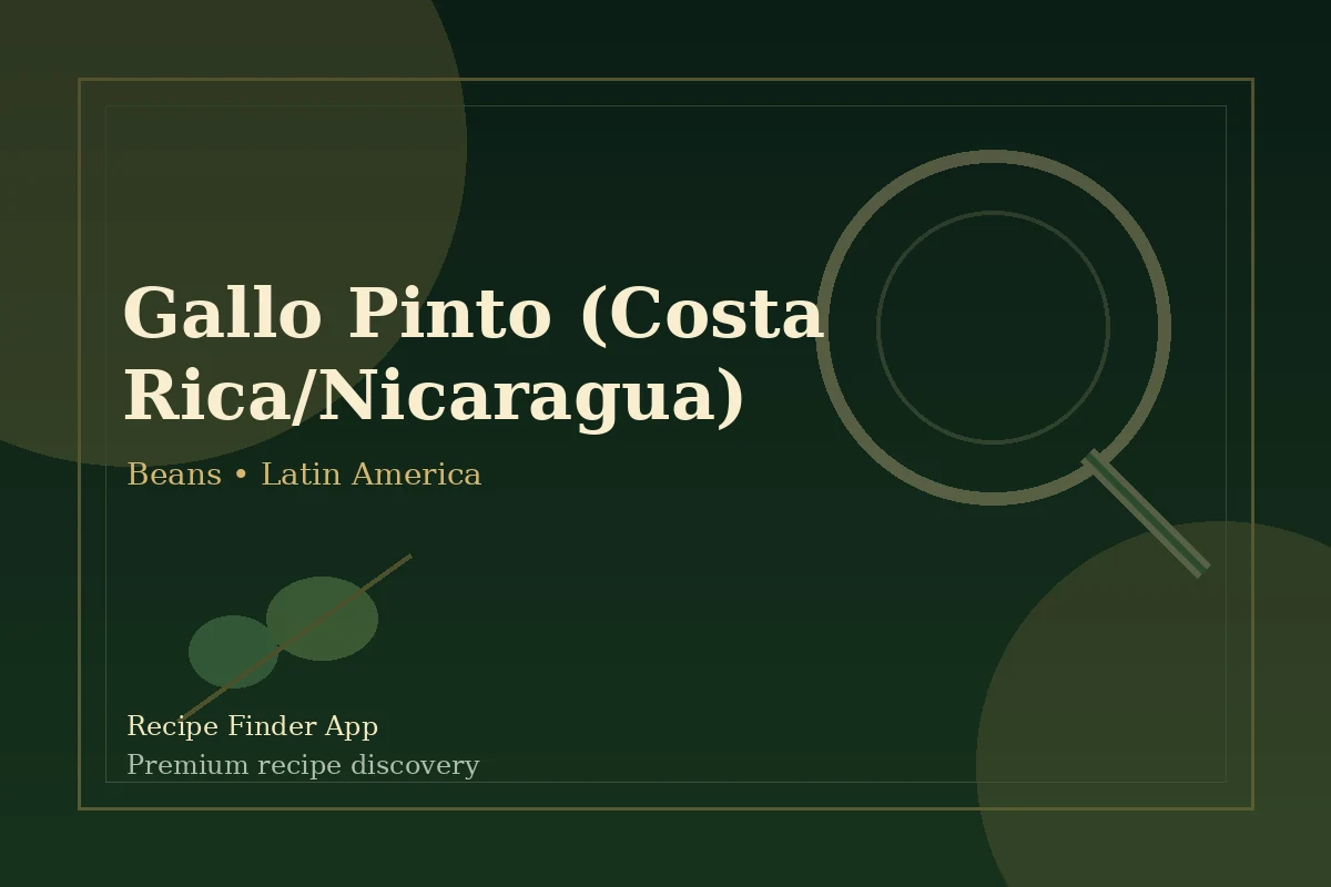 Gallo Pinto (Costa Rica/Nicaragua) - Beans recipe image