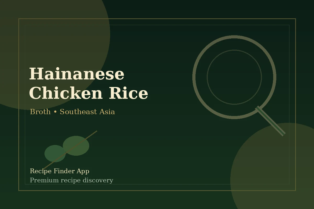 Hainanese Chicken Rice - Broth recipe image