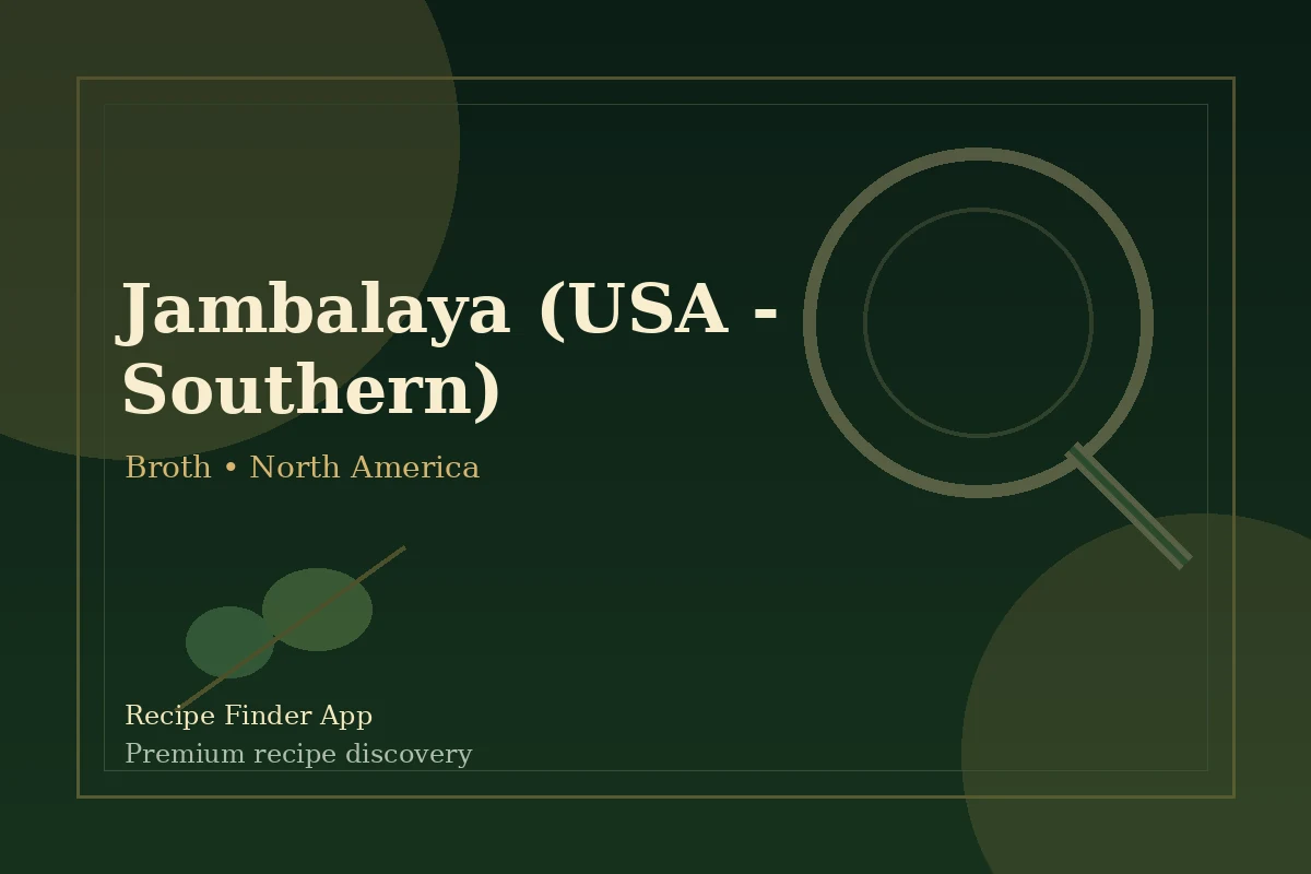 Jambalaya (USA - Southern) - Broth recipe image