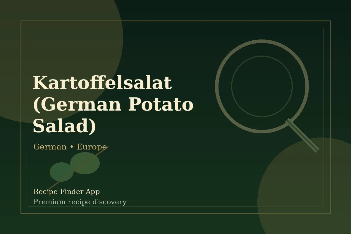 Kartoffelsalat (German Potato Salad) - German recipe image