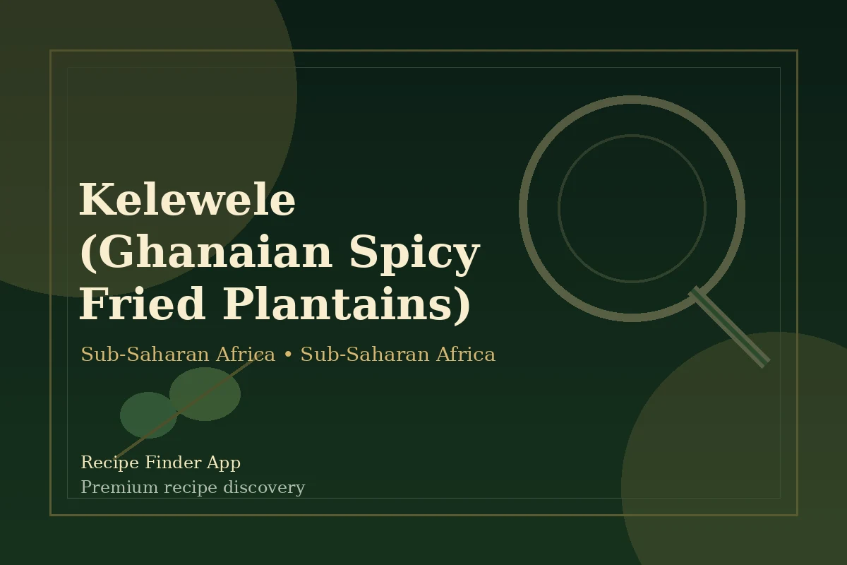 Kelewele (Ghanaian Spicy Fried Plantains) - Sub-Saharan Africa recipe image