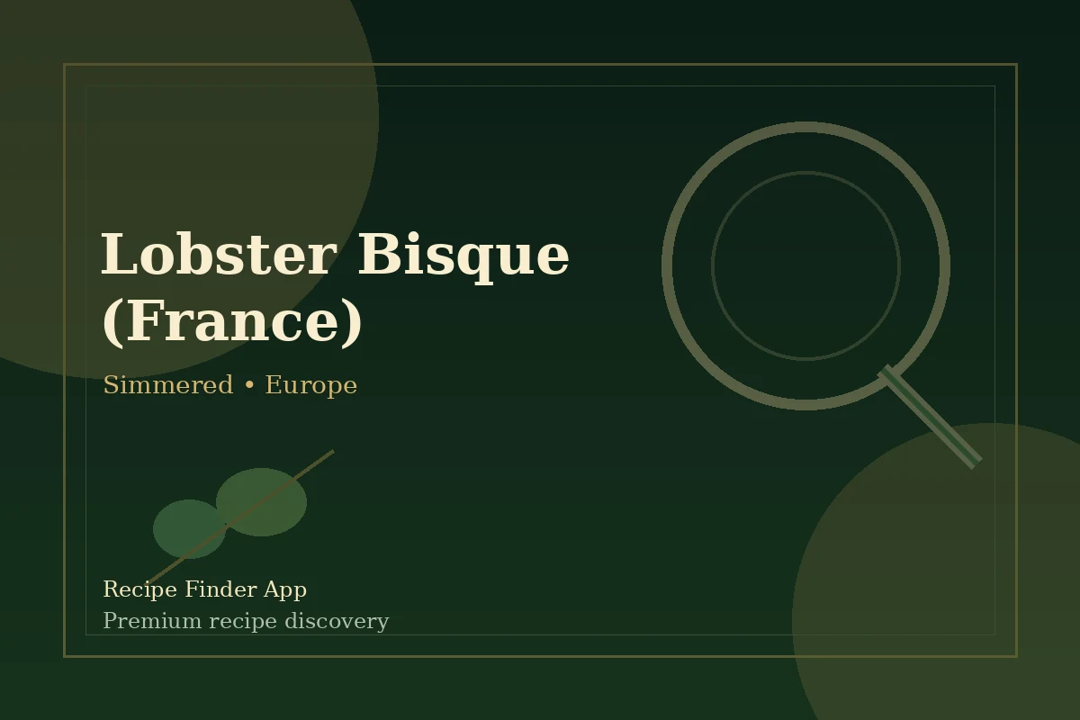 Lobster Bisque (France) - Simmered recipe image