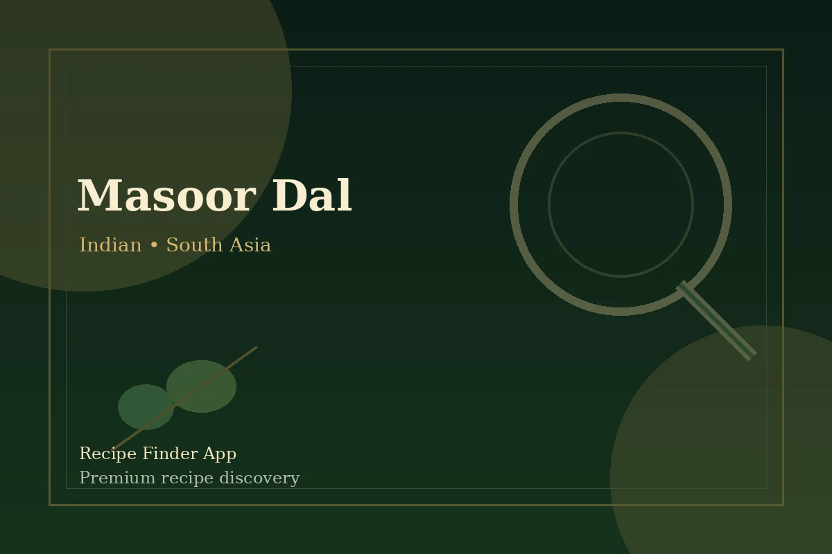 Masoor Dal - Indian recipe image