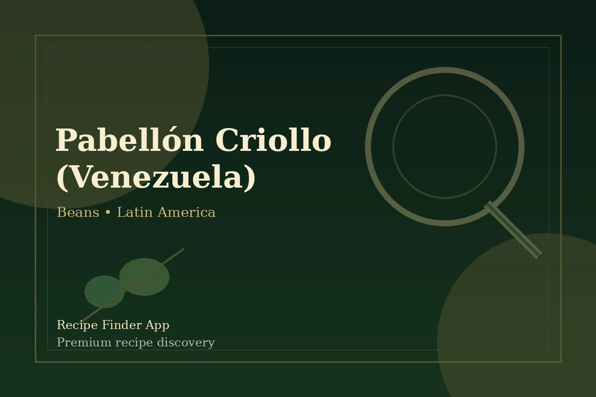 Pabellón Criollo (Venezuela) - Beans recipe image