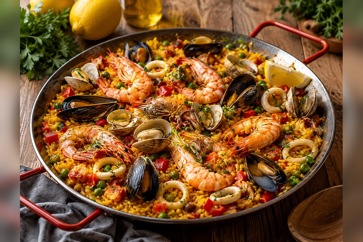 Paella (Spain) - Simmered recipe image