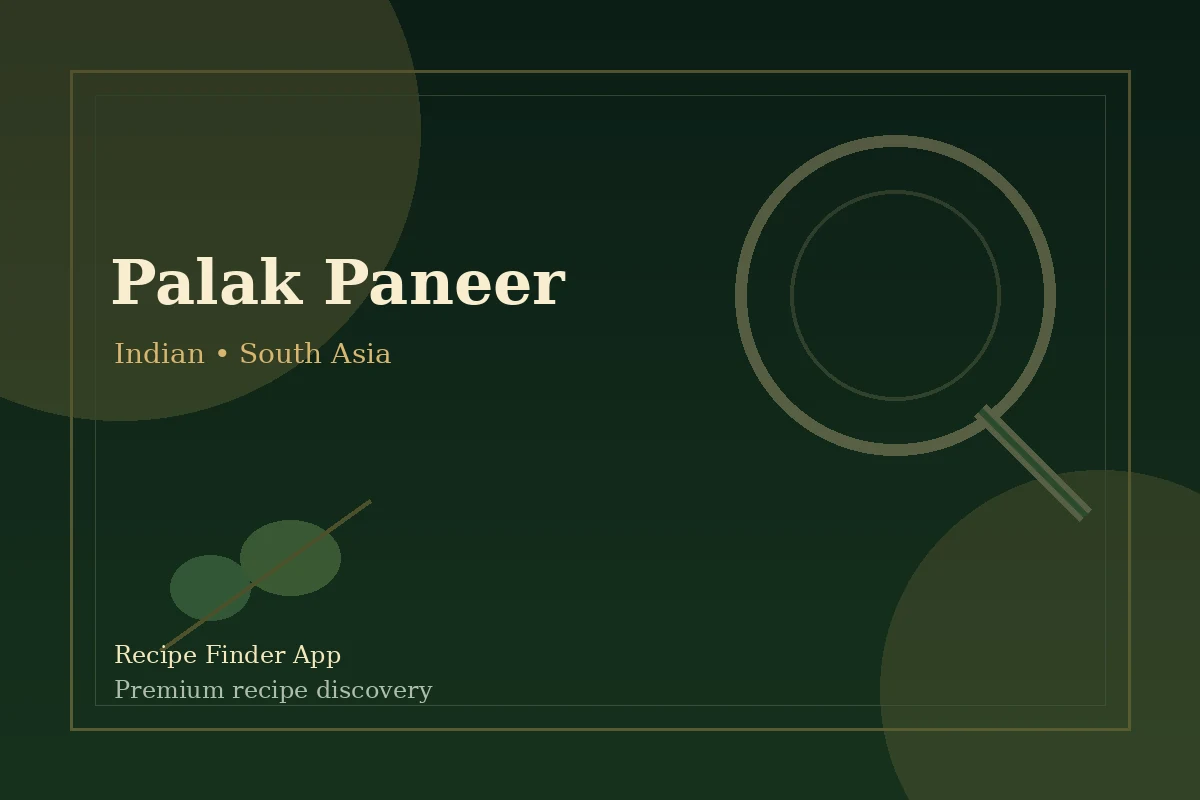 Palak Paneer - Indian recipe image