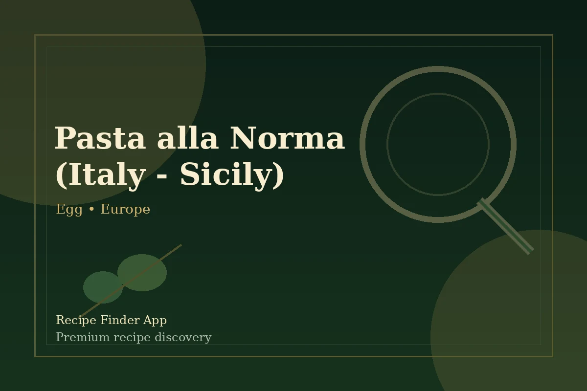Pasta alla Norma (Italy - Sicily) - Egg recipe image