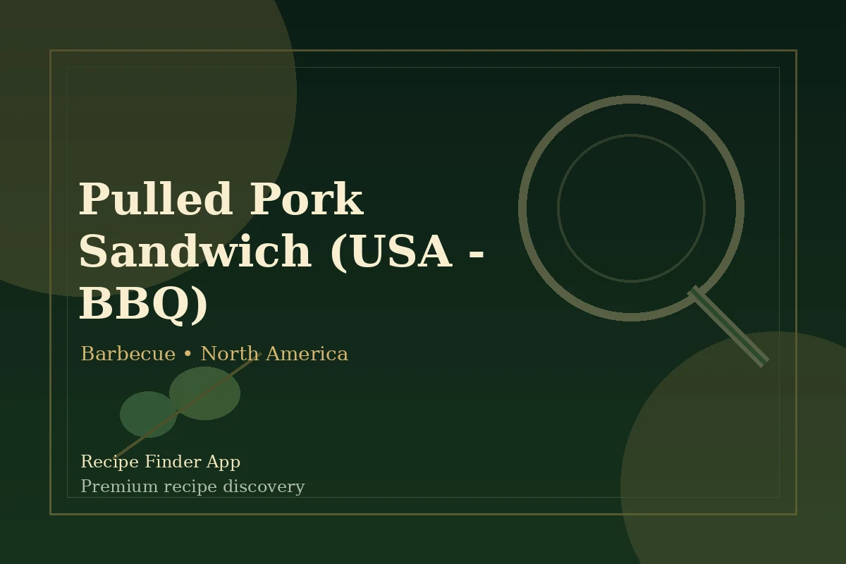 Pulled Pork Sandwich (USA - BBQ) - Barbecue recipe image
