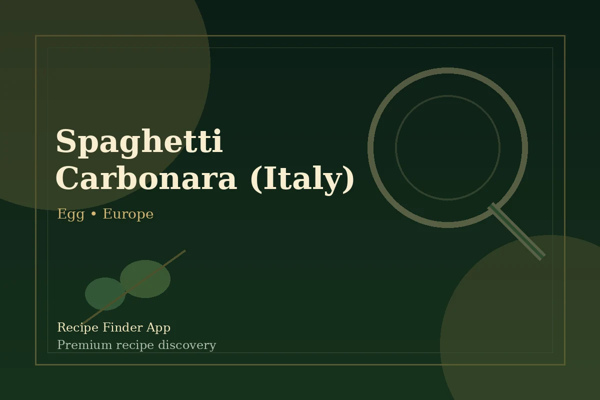 Spaghetti Carbonara (Italy) - Egg recipe image