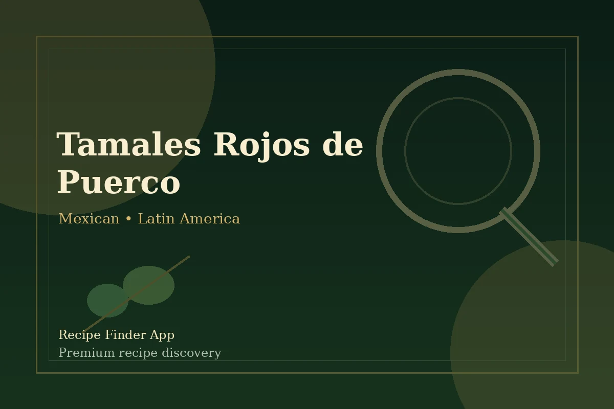 Tamales Rojos de Puerco - Mexican recipe image